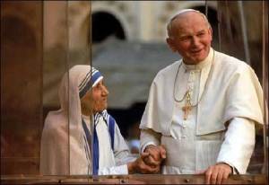 Juan Pablo II y Madre Teresa